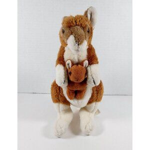 WWF Kangaroo Mom and Baby Joey Plush World Wildlife Fund WWF Stuffed Animal  9"